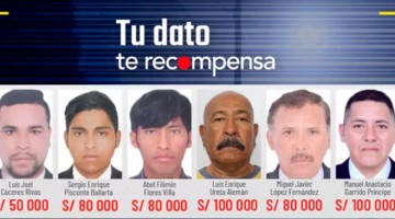 Mininter ofrece hasta 100 mil soles de recompensa por prófugos acusados de violación sexual de menores de edad